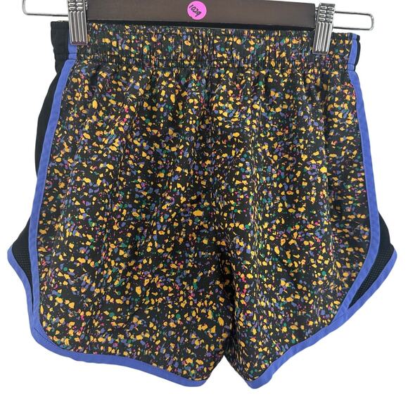 Nike Dri-Fit Lined Running Shorts S Black Purple Floral Dark Cottagecore Active - Picture 2 of 6